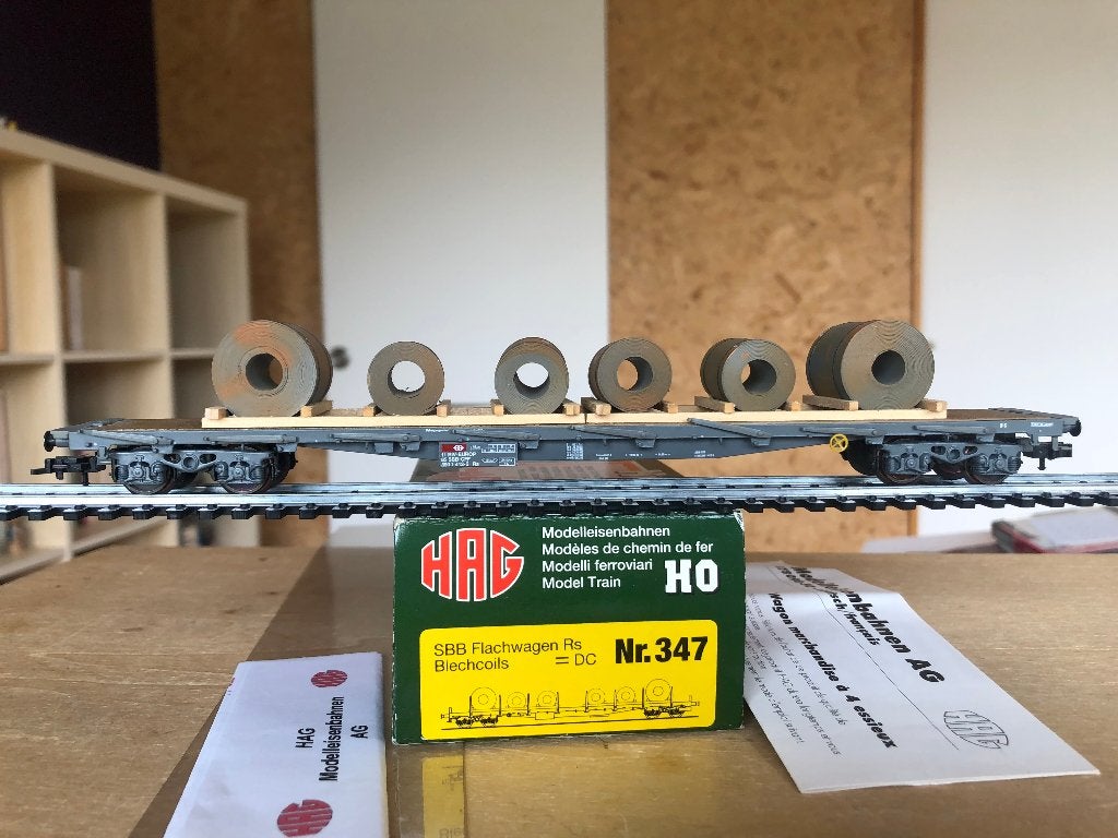 HAG 347 SBB CFF WAGON Rs TRANSPORT DE COILS HO, Hobby & Loisirs créatifs, Trains miniatures | HO, Envoi, Wagon