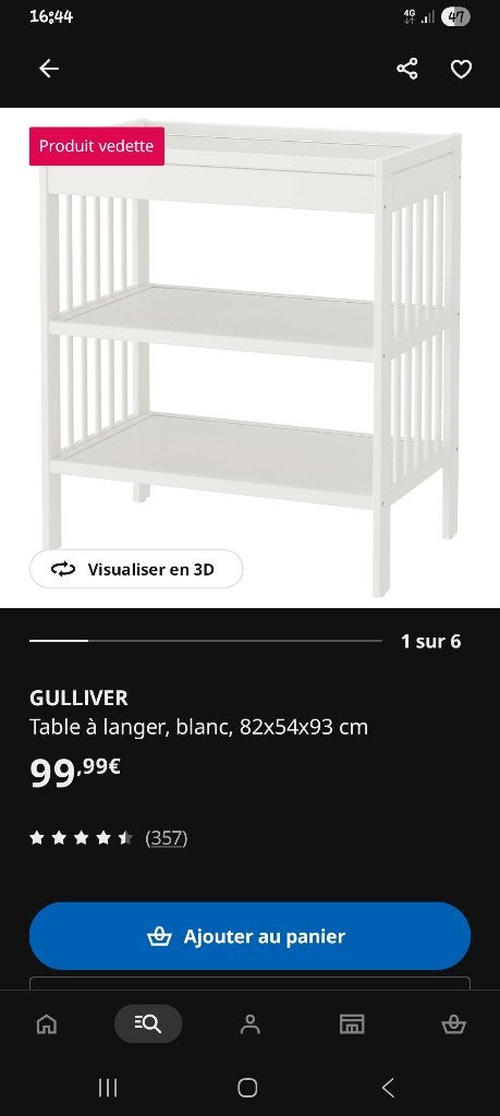 table à langer Ikea, Enfants & Bébés, Enlèvement, Utilisé, Autres types, Autres marques