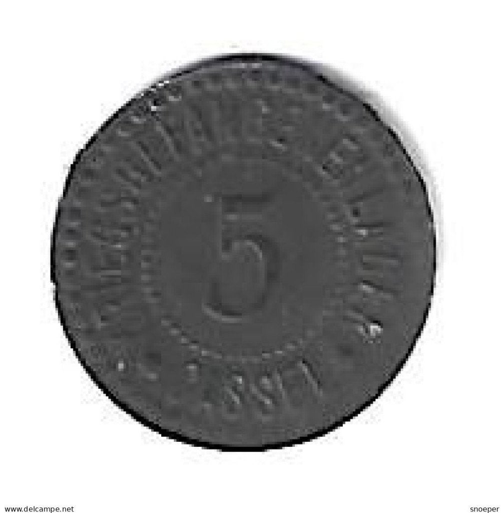 notgeld cassel kriegsgefangenenlager 5 pfennig zn ND 2356.1, Postzegels en Munten, Ophalen of Verzenden, Duitsland, Losse munt