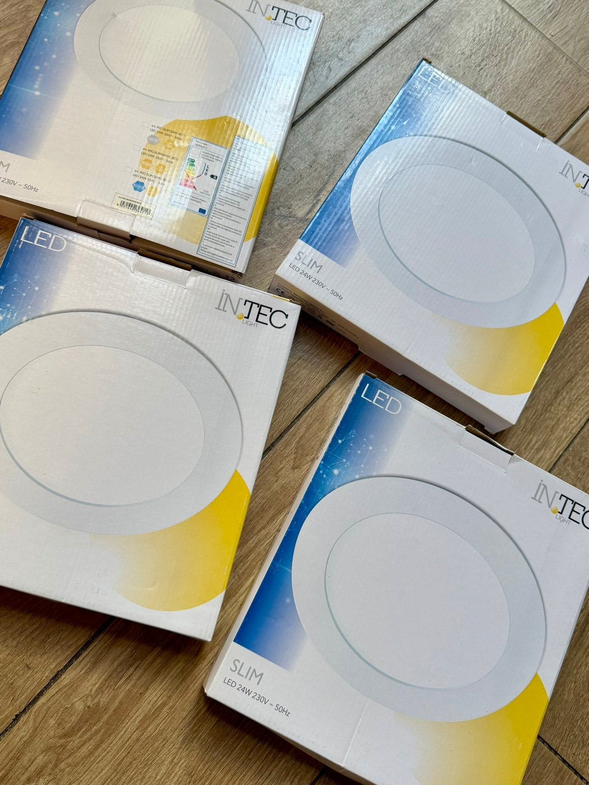 Lot de 4 spots / panneaux LED encastrables INTEC SLIM 24W, Enlèvement ou Envoi, Comme neuf
