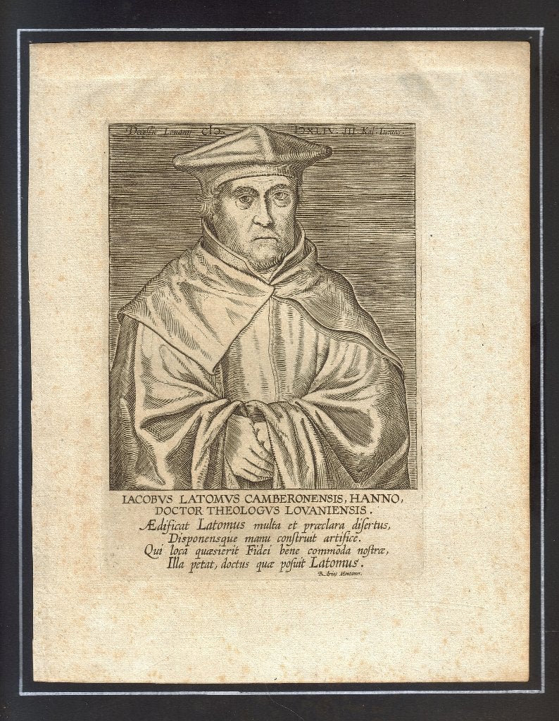 naar B. A. Montano gravure "Jacobus Latomus Theoloog Leuven", Enlèvement