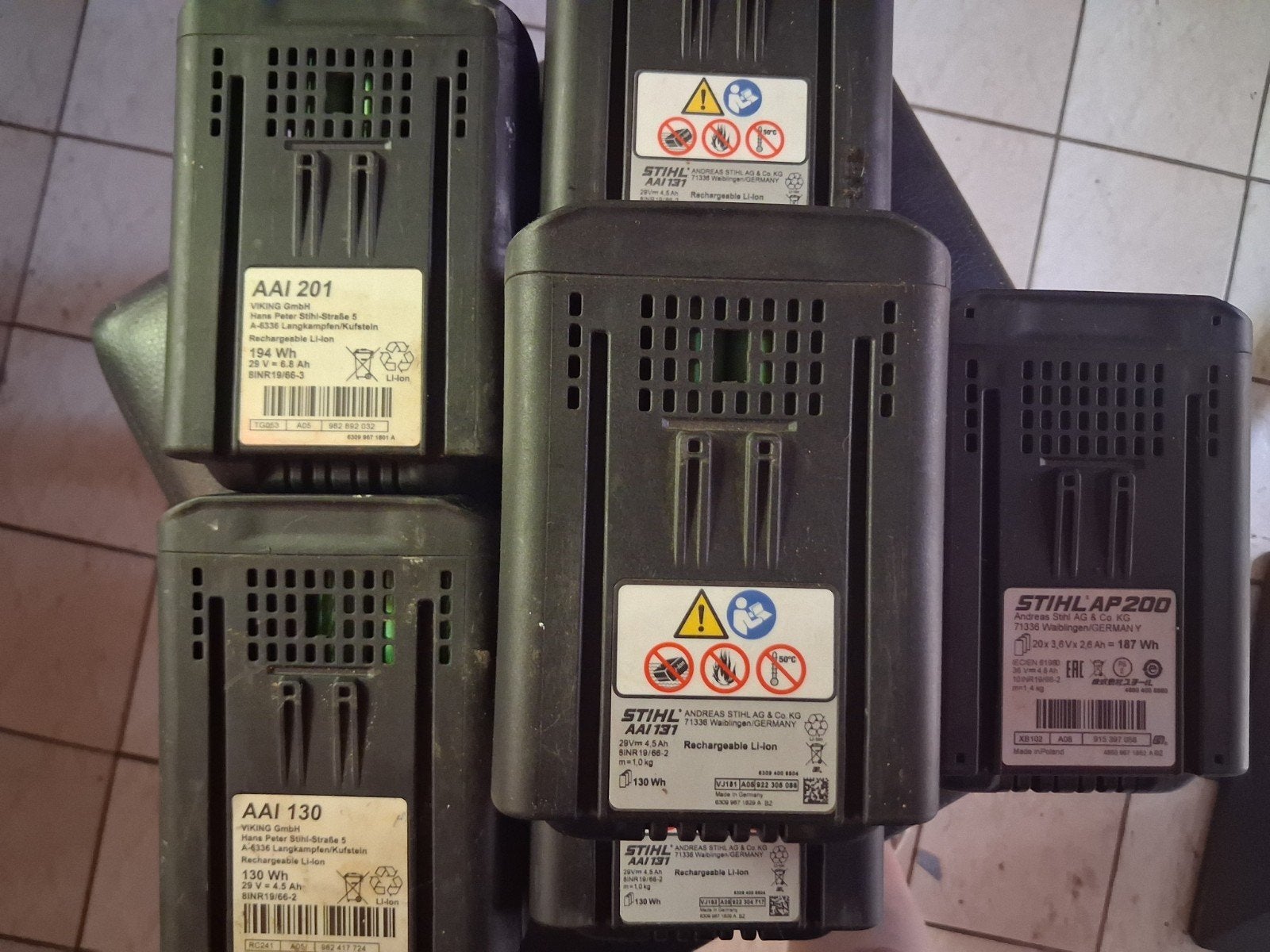 stihl batterijen, Enlèvement