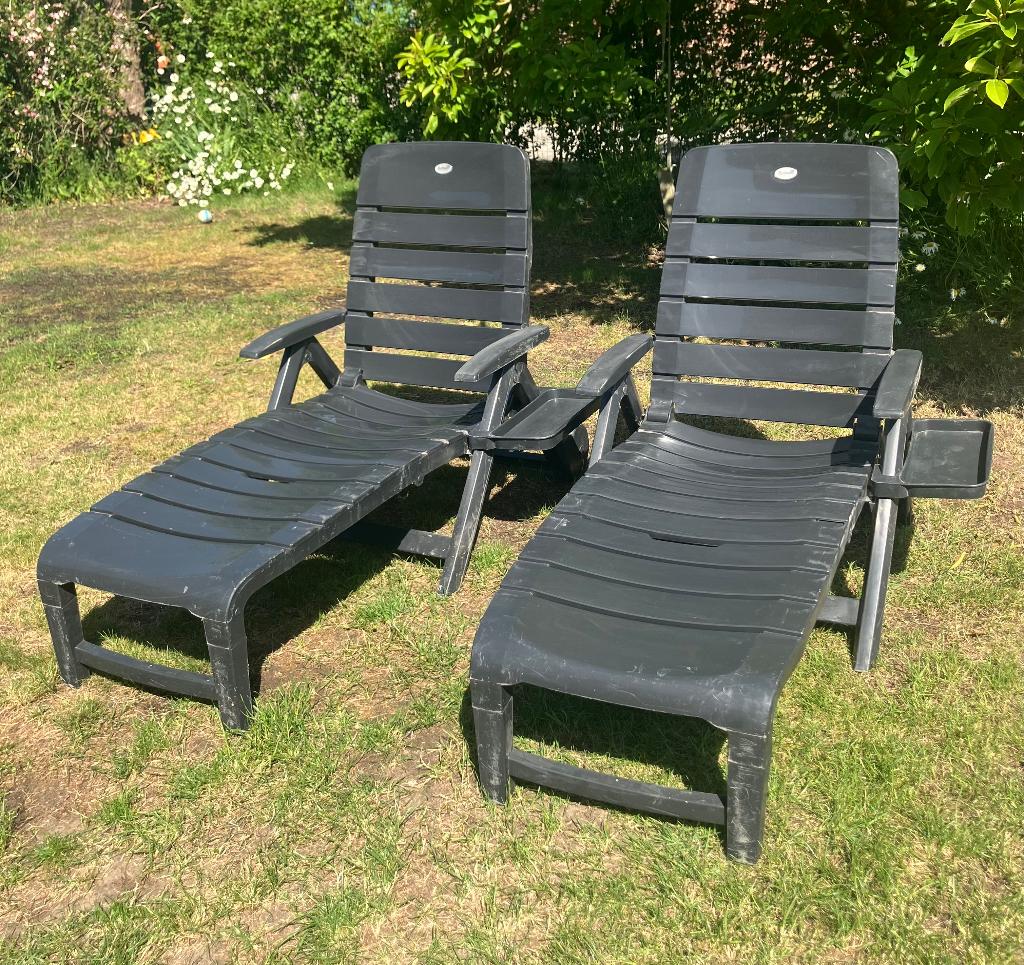 Ligbed Hartman, Tuin en Terras, Ophalen, Gebruikt, Plastic, Verstelbaar