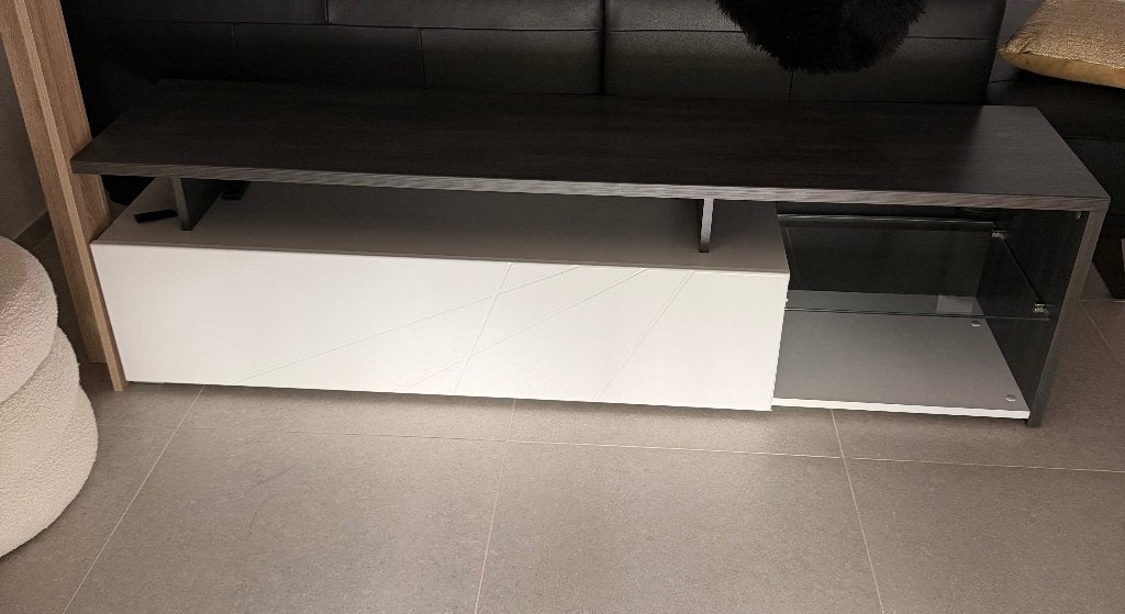 Tv meubelen, Huis en Inrichting, Ophalen, 150 tot 200 cm, Eikenhout, Zo goed als nieuw