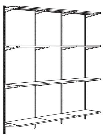 Rek boaxel ikea 380cm breed, Huis en Inrichting, Kasten | Stellingkasten, Ophalen, Gebruikt