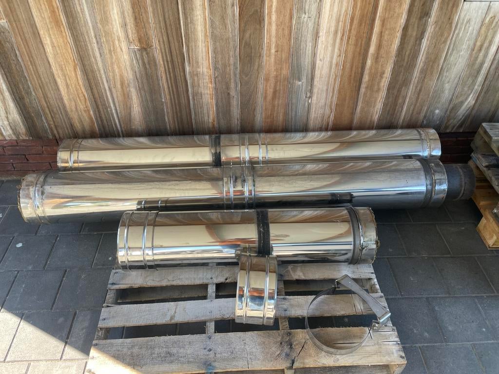 Geïsoleerde kachelbuizen, Ophalen, Zo goed als nieuw, Inox