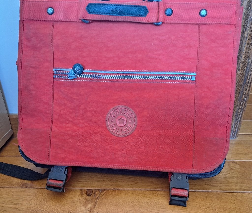 Grand cartable à dos Kipling rouge, Divers, Enlèvement ou Envoi, Utilisé