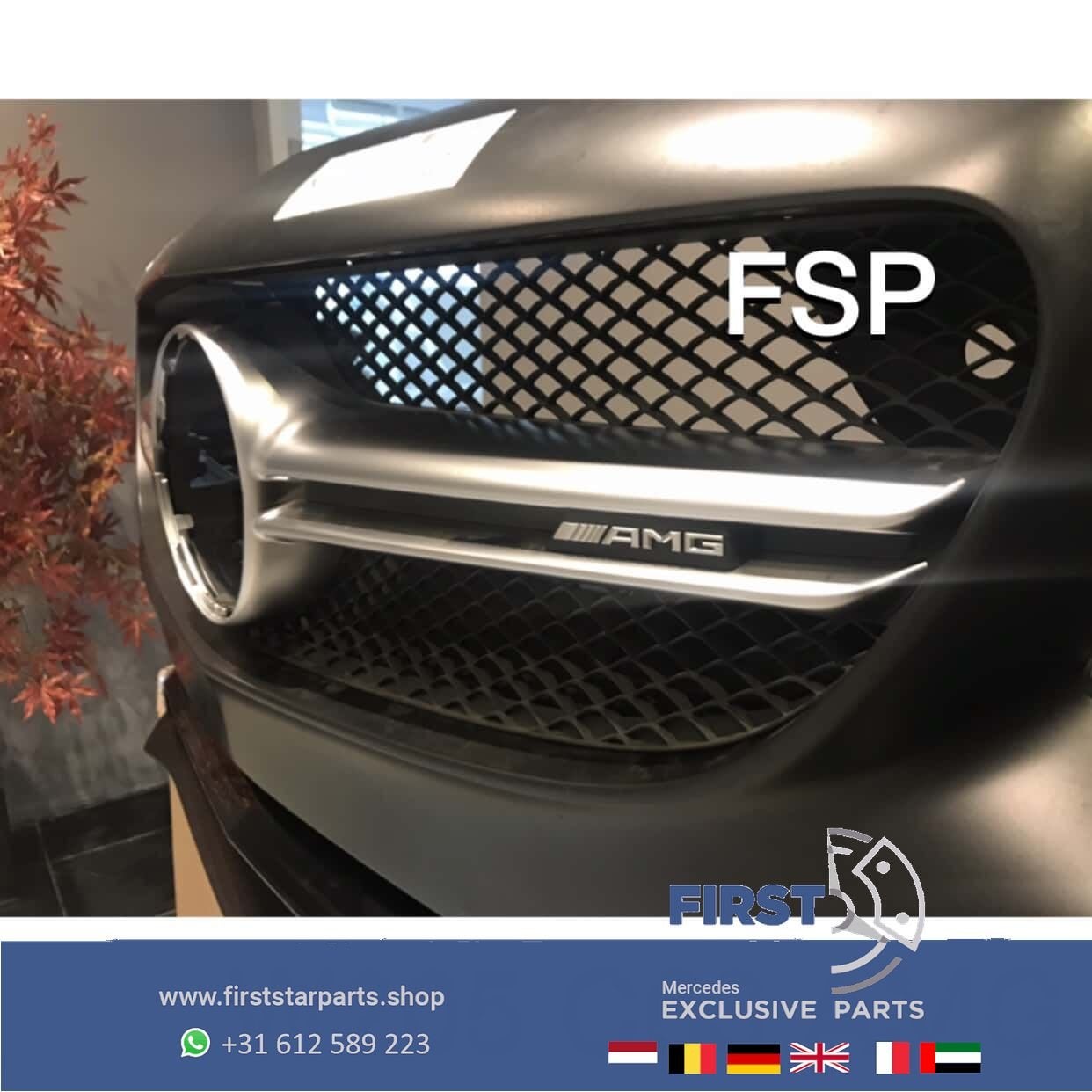 W205 C63 AMG VOORBUMPER COMPLEET Mercedes C Klasse 63 2014-2, Utilisé, -, Avant, -