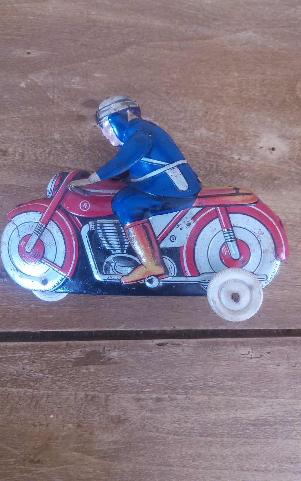 antieke motorfiets van plaatstaal, Verzamelen, Ophalen of Verzenden, Gebruikt