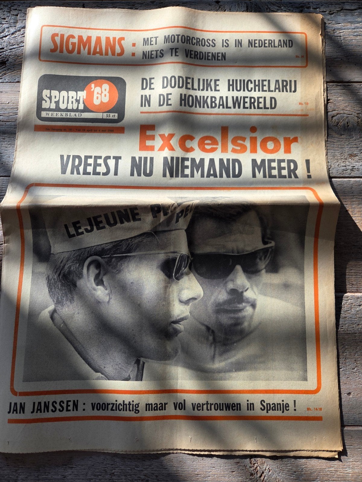 Originele sportkrant uit 1968 – Sport ’68, Enlèvement ou Envoi