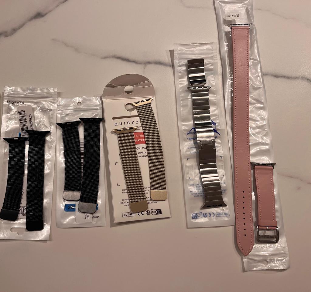 Lot van 5 armbandjes voor Apple Watch maat 38-40, Ophalen of Verzenden, Zo goed als nieuw