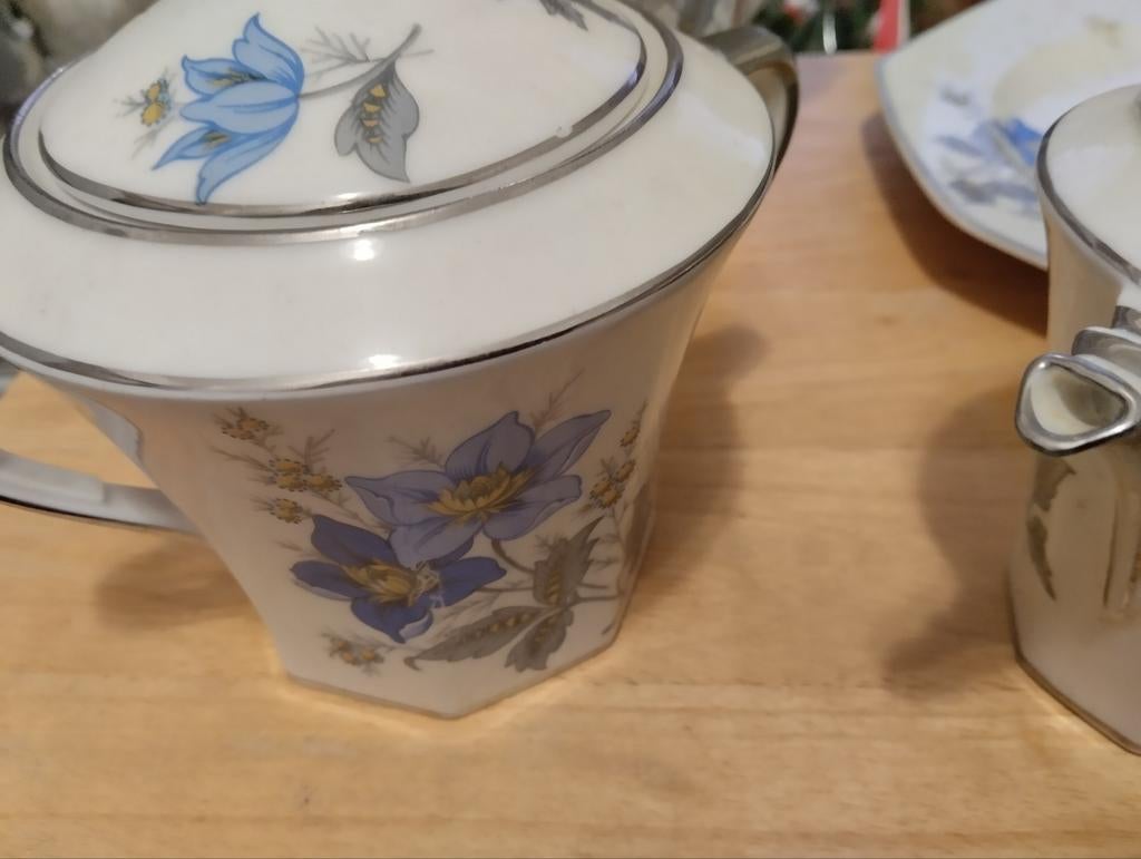 Retro koffie pot,suiker melkkan La porseliane Belgique, Ophalen of Verzenden, Gebruikt, Overige typen