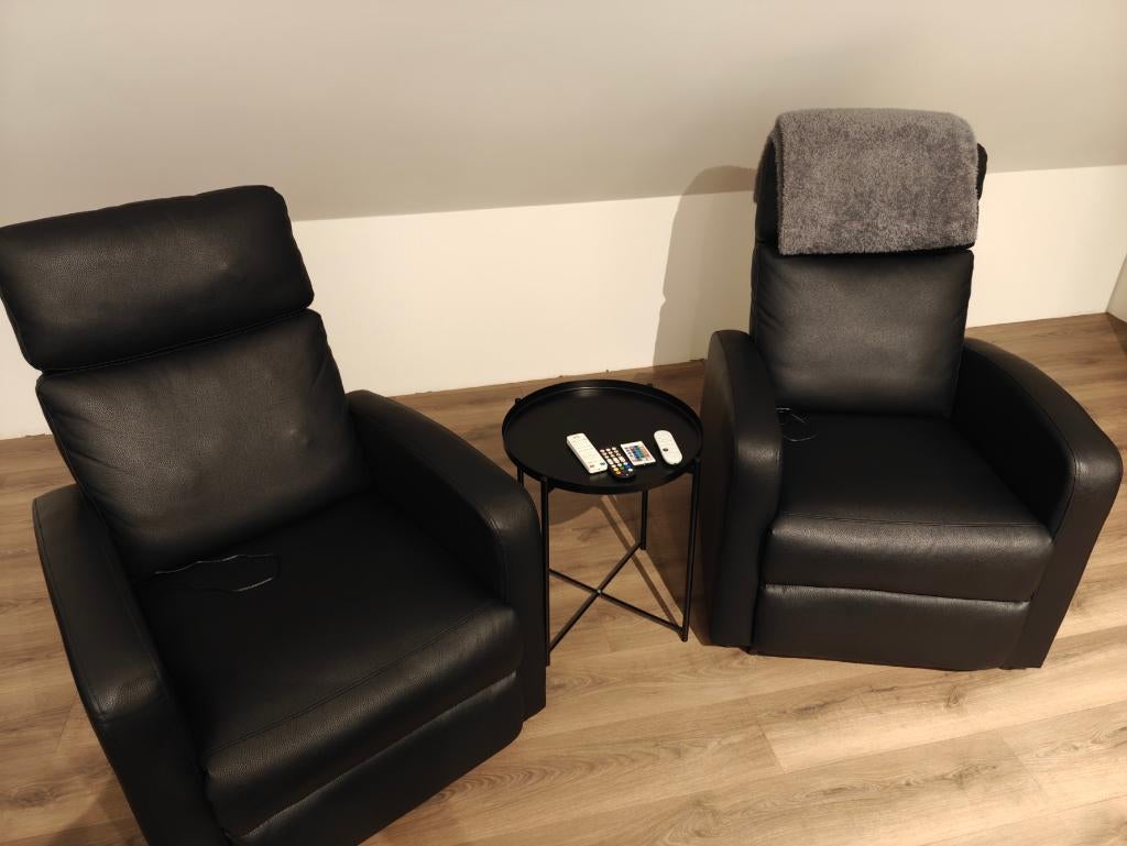 Relaxzetel - massagezetel - zwart - 2stuks - nieuw, Huis en Inrichting, Ophalen, Nieuw, 75 tot 100 cm, Leer
