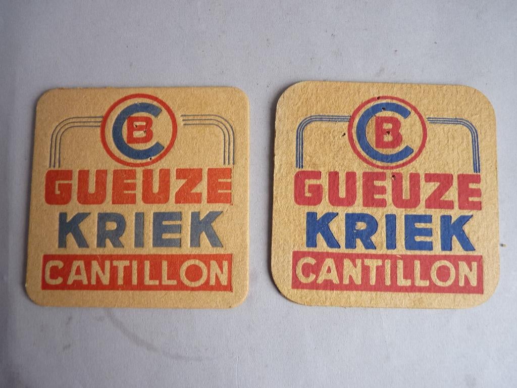 2 Oude Cantillon Sous Bock, Ophalen of Verzenden, Gebruikt, Viltje(s)