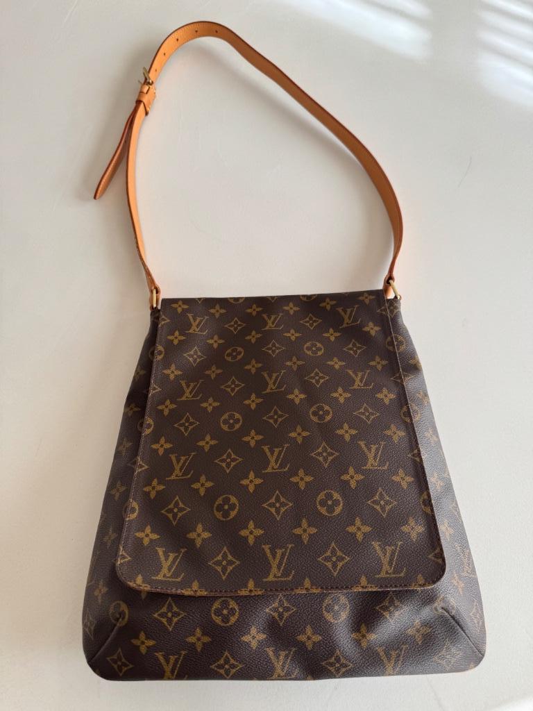 Louis Vuitton crossbody - Musette in monogram coated canvas, Ophalen, Zo goed als nieuw, Bruin, Overige typen