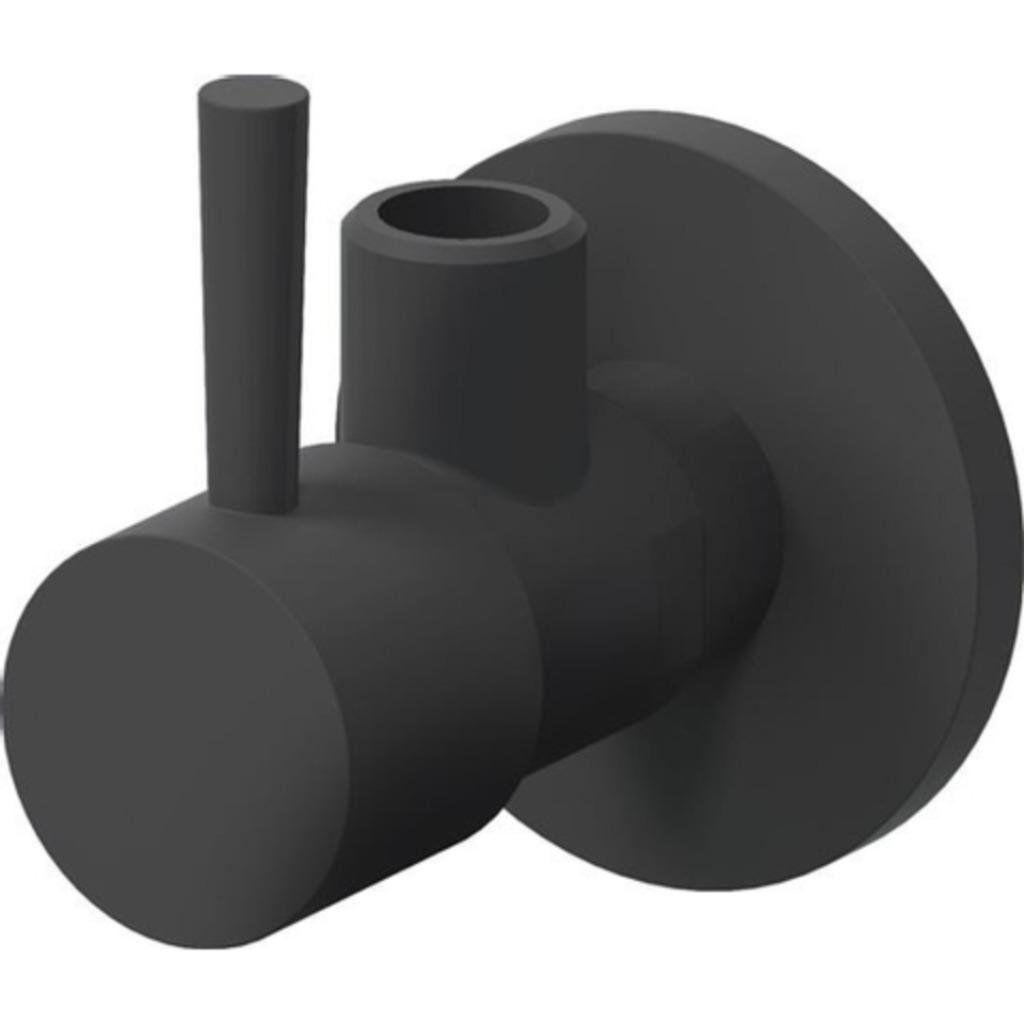 CLOU hoekstopkraan type 1 rond mat zwart (3x), Enlèvement ou Envoi, Neuf