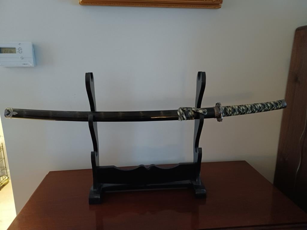 Belle réplique d'épée de samouraï + support, Enlèvement, Comme neuf