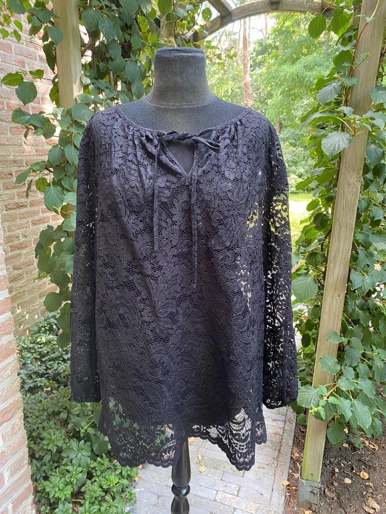 Scapa zwarte kanten blouse - NIEUW - 40, Maat 38/40 (M), Scapa, Zwart, Nieuw