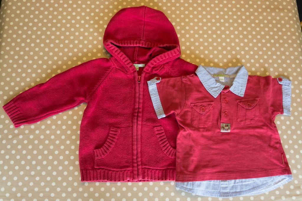 Hemd / T-shirt + bordeaux golfje Premaman, maat 86/18M, Enfants & Bébés, Vêtements de bébé | Taille 86, Garçon, Enlèvement ou Envoi