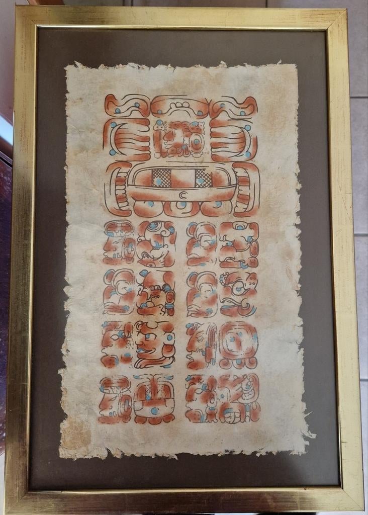 MEXICO | El Calendario Maya | kalenderblad, Antiek en Kunst, Kunst | Niet-Westerse kunst, Ophalen