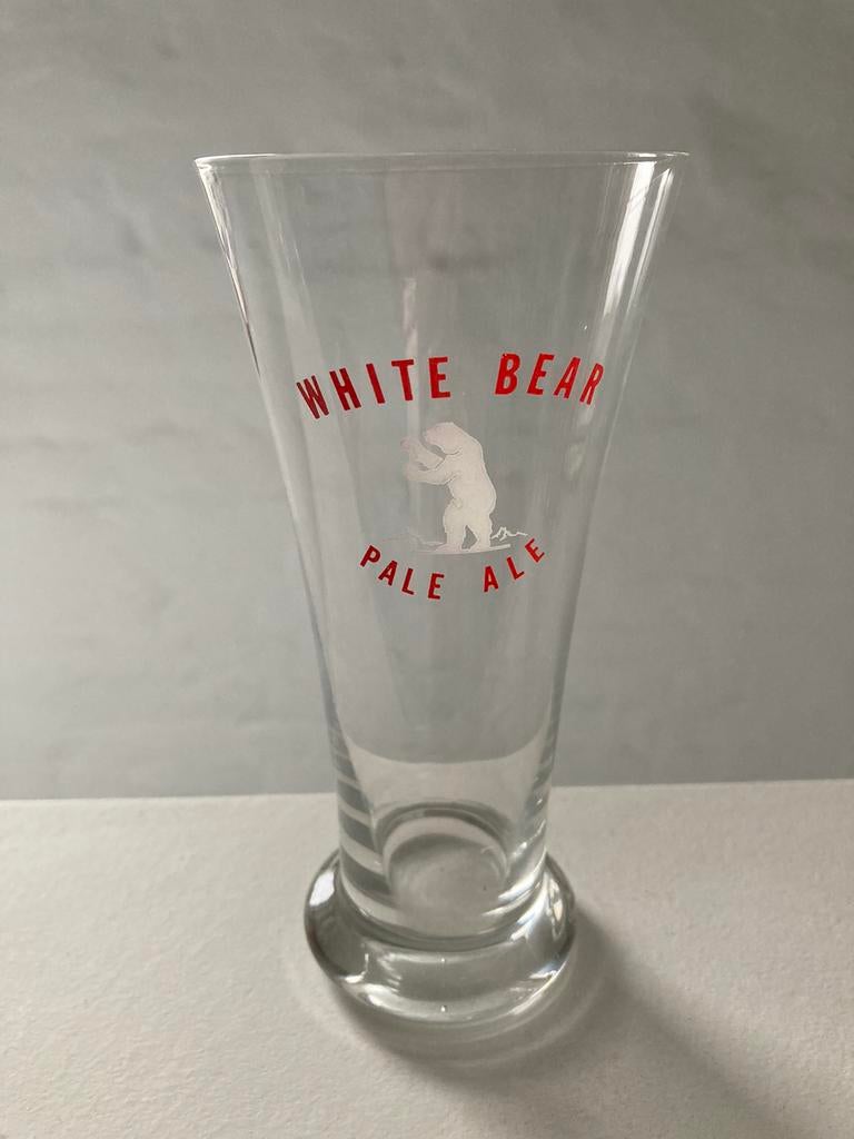 bierglas White Bear Pale Ale Duvieuxsart Nijvel, Verzamelen, Ophalen of Verzenden, Gebruikt
