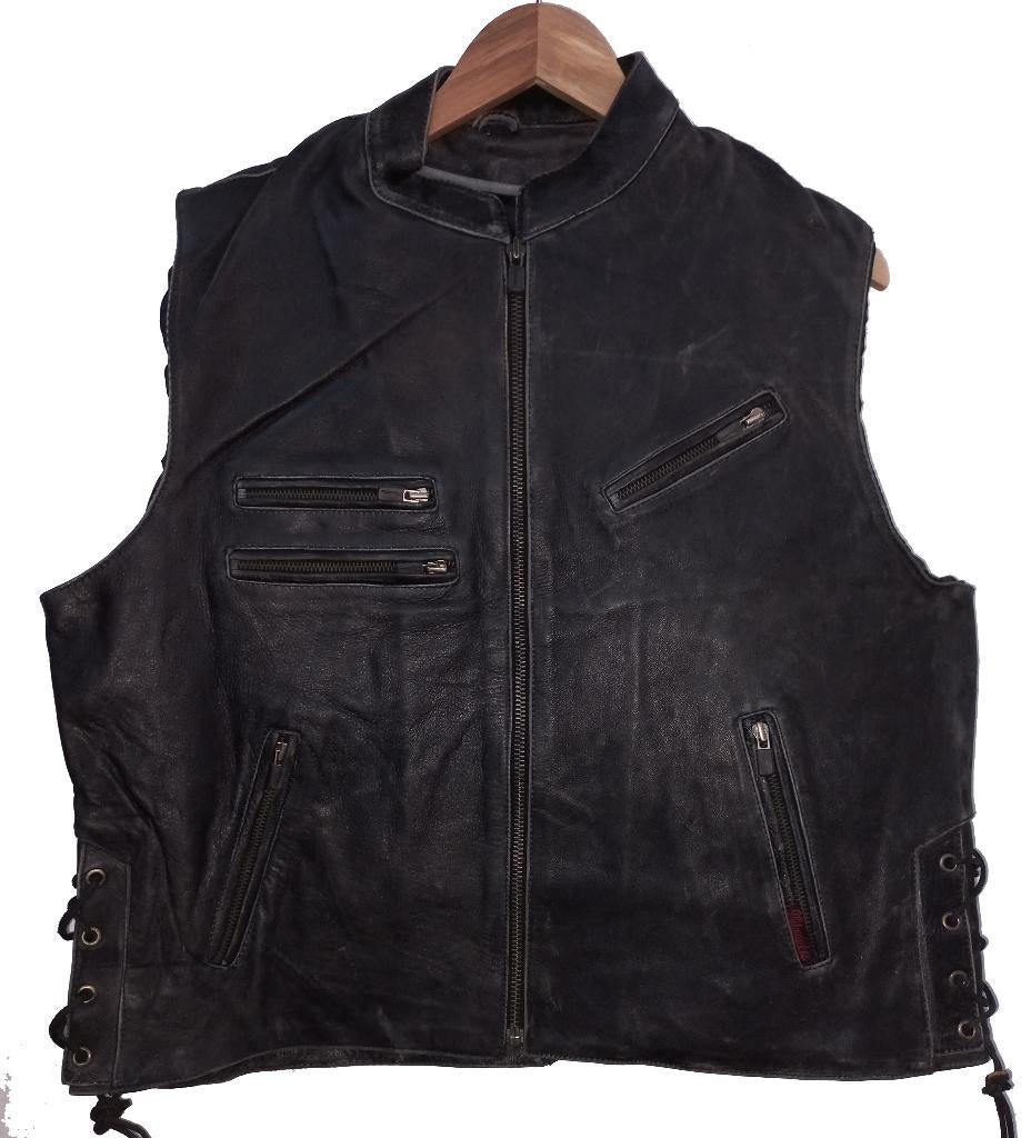 Nieuw leren motorvest, Motoren, Kleding | Motorkleding, Verzenden, Nieuw met kaartje, Kinderen, Jas | leer