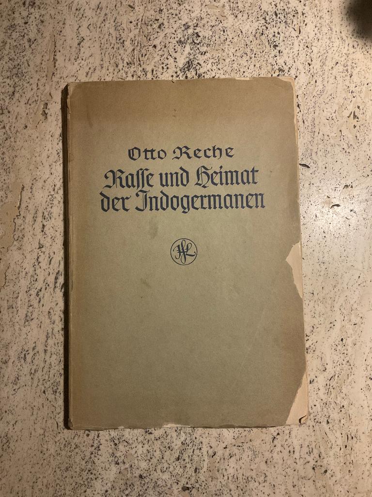 Rasse und heimat der Indogermanen 1936   Otto Reche, Europa, Ophalen of Verzenden, Otto Reche, 20e eeuw of later