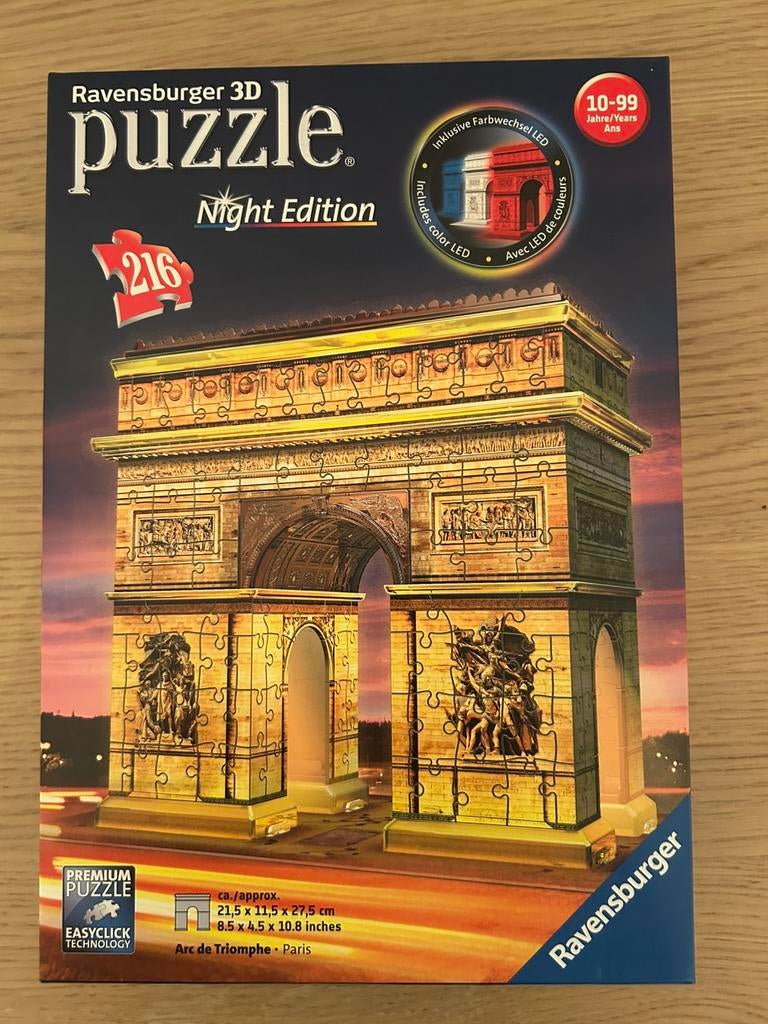 Ravensburger 3D puzzel - Arc de triomphe - Sinterklaas tip, Hobby en Vrije tijd, Ophalen of Verzenden, Gebruikt