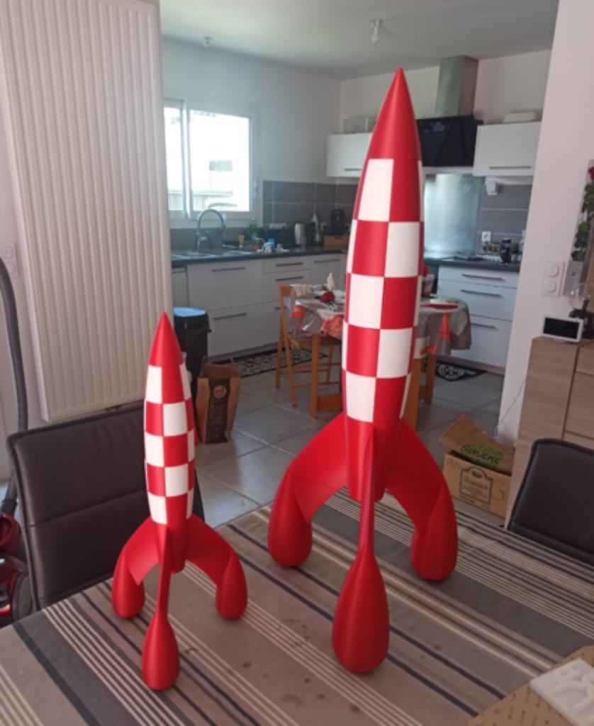 Kuifje raket 30cm. handgemaakte creatie, Verzamelen, Ophalen of Verzenden, Nieuw, Overige typen