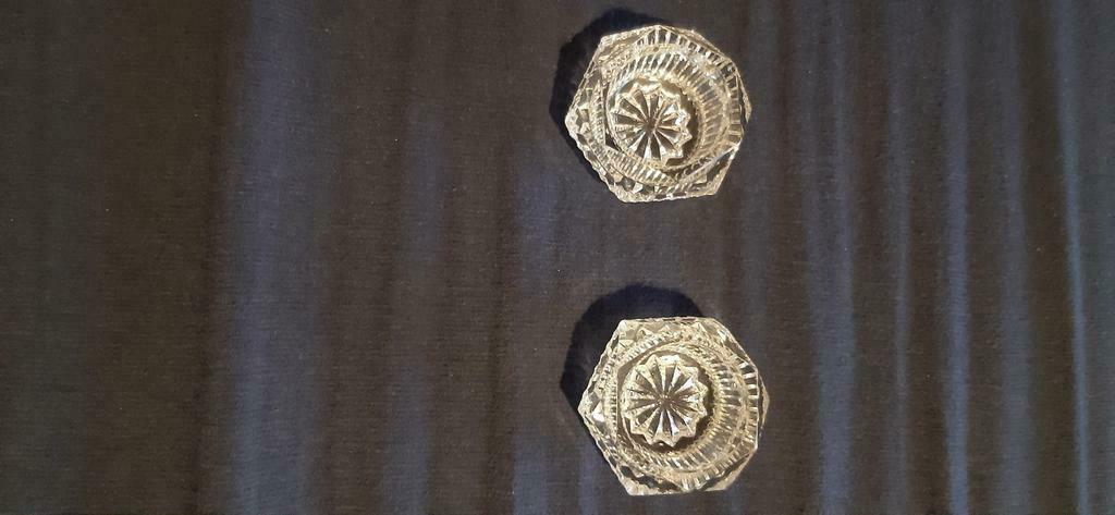 Set geslepen cristal zouthouders of kaarshouder., Ophalen of Verzenden