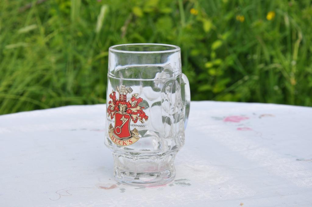 chope en verre beck's 30cl, Enlèvement ou Envoi, Comme neuf, Chope(s), Autres marques