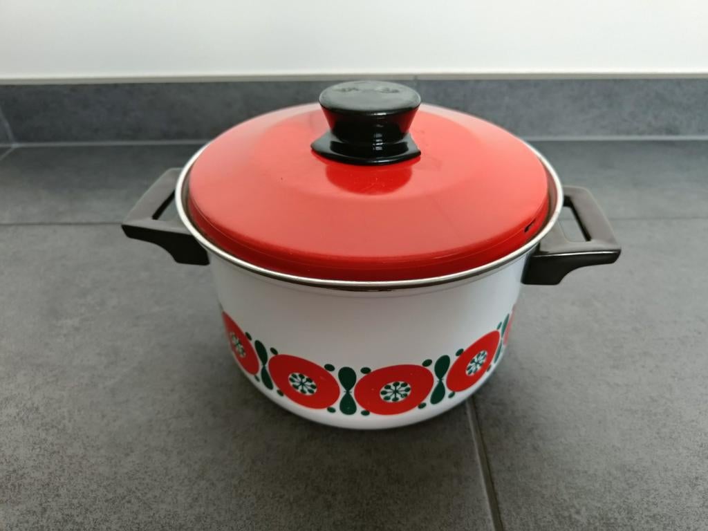 Retro kookpot van de bomma!, Ophalen of Verzenden, Gebruikt, Kookpan of Snelkookpan