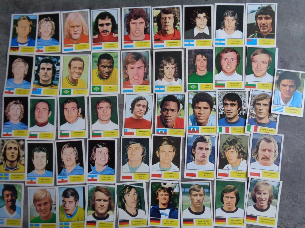 Voetbal prenten WORLD CUP 74 MUNCHEN  46x   anno 1974 ed. Va, Verzenden