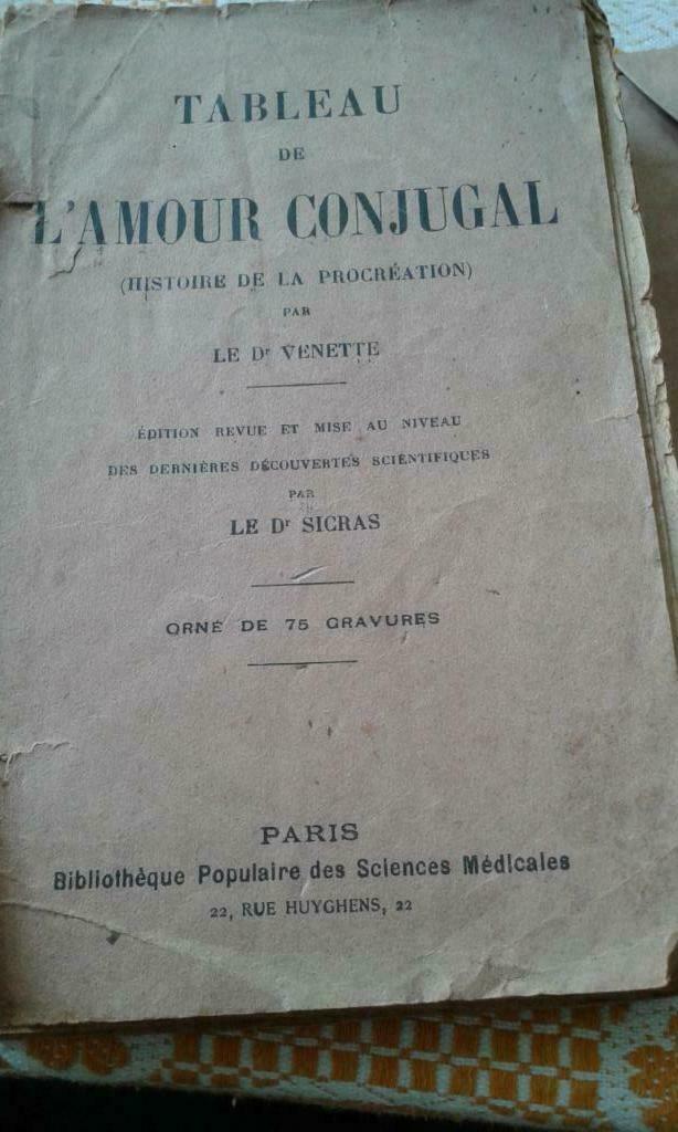 oud boek / vieux livre : l'amour conjugal, Ophalen, Gelezen, Natuurwetenschap