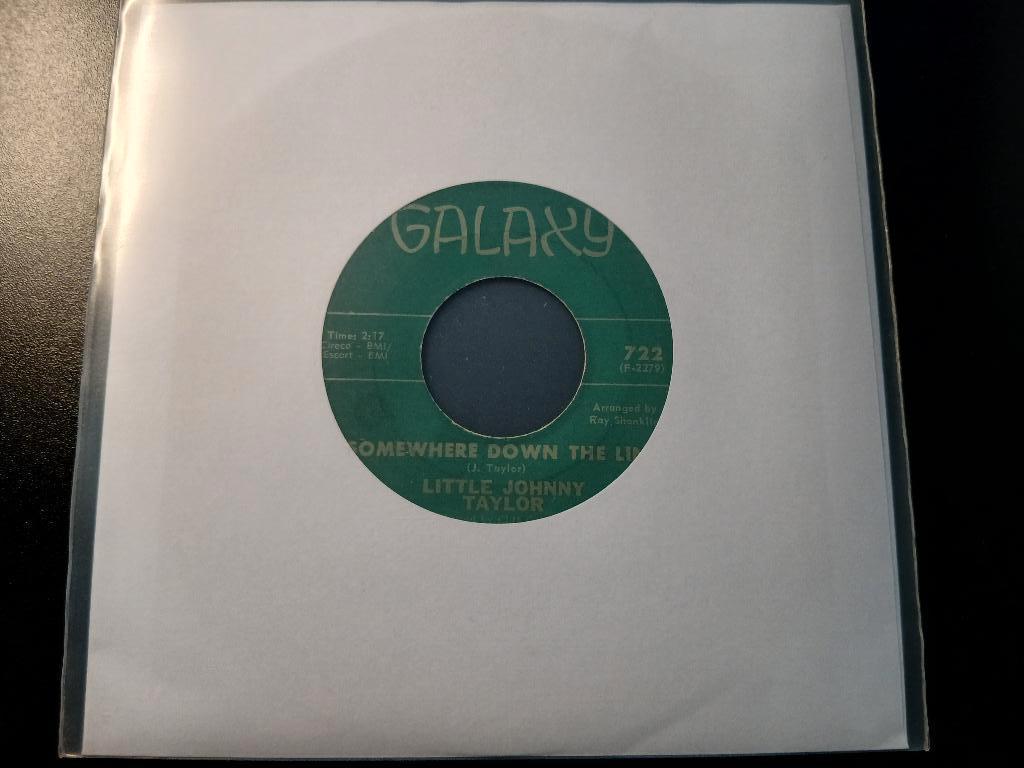 Little Johnny Taylor‎ — Popcorn Somewhere Down The Line '7, Single, Utilisé, 7 pouces, R&B et Soul
