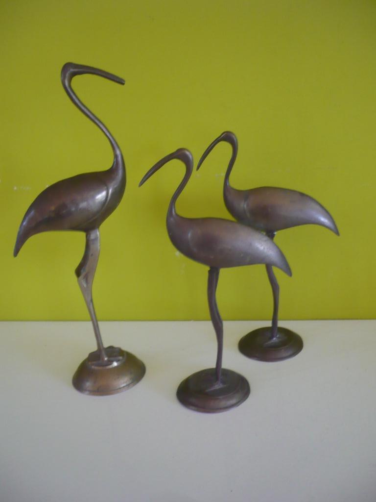 3 knappe vintage kraanvogels  in messing / brass, Ophalen of Verzenden, Koper