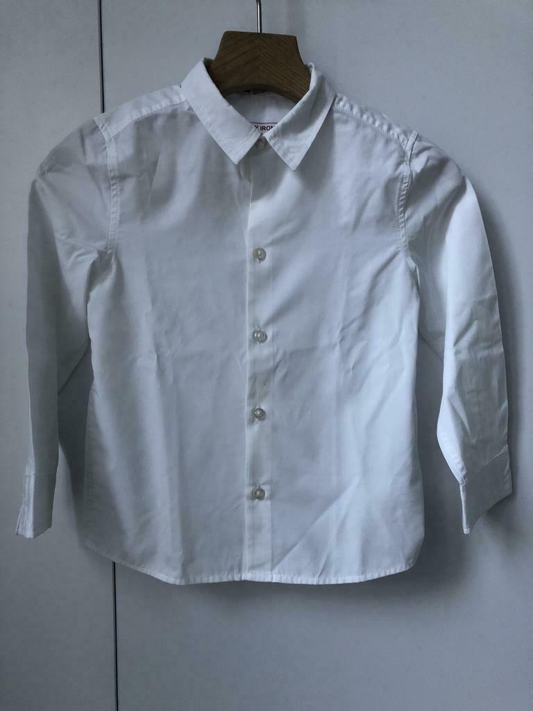 Wit jongenshemd met stretch van H&M maat 116, H&M, Ophalen of Verzenden, Zo goed als nieuw, Shirt of Longsleeve