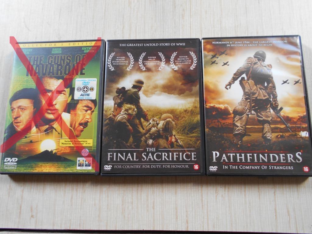 DVD's: oorlogsfilms, Cd's en Dvd's, Dvd's | Actie, Vanaf 12 jaar, Ophalen of Verzenden, Zo goed als nieuw, Oorlog