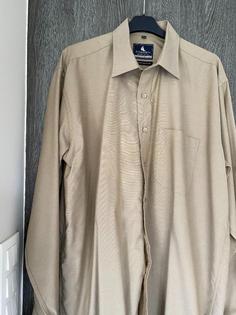 Chemise pour homme 41-42 PARFAIT ÉTAT, Tour de cou 41/42 (L), Enlèvement ou Envoi, Beige, Formen