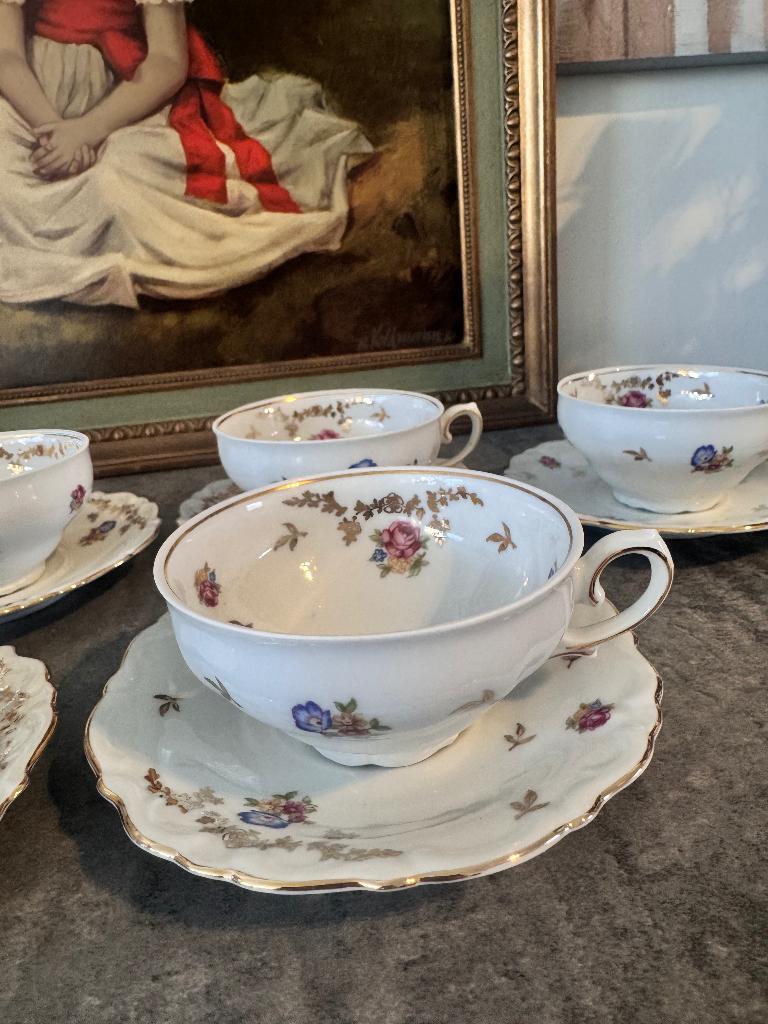 Set porseleinen kopjes met schotels Rosenthal, Bavaria, Enlèvement