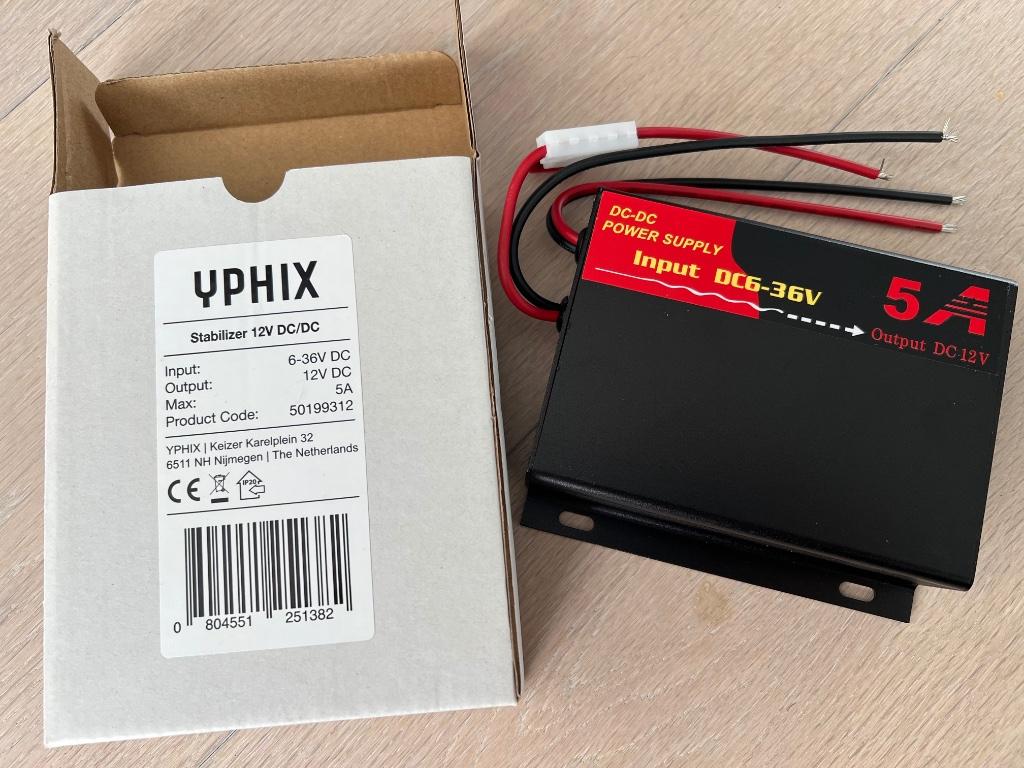 Yphix stabilisator DC/DC converter 6-36V naar 12V, Elektronische apparatuur, Ophalen of Verzenden, Nieuw