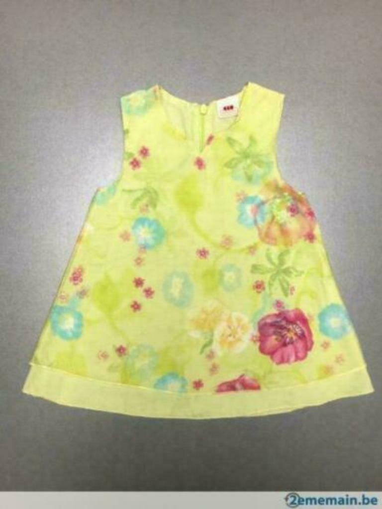 Robe jaune 3 pommes - Taille 12 mois, Robe ou Jupe, Enlèvement ou Envoi, 3 pommes, Comme neuf