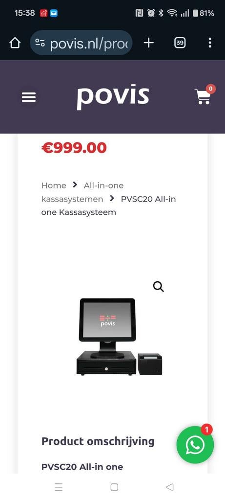 Digitale kassa uit te breiden met betaal teminal!, Ophalen