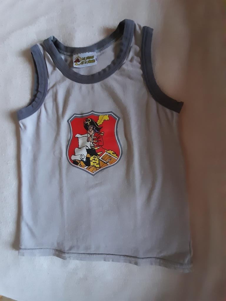 Onderhemdje, jongens, Piet Piraat, maat 104, Kinderen en Baby's, Ophalen of Verzenden, Zo goed als nieuw, Jongen, Nacht- of Onderkleding
