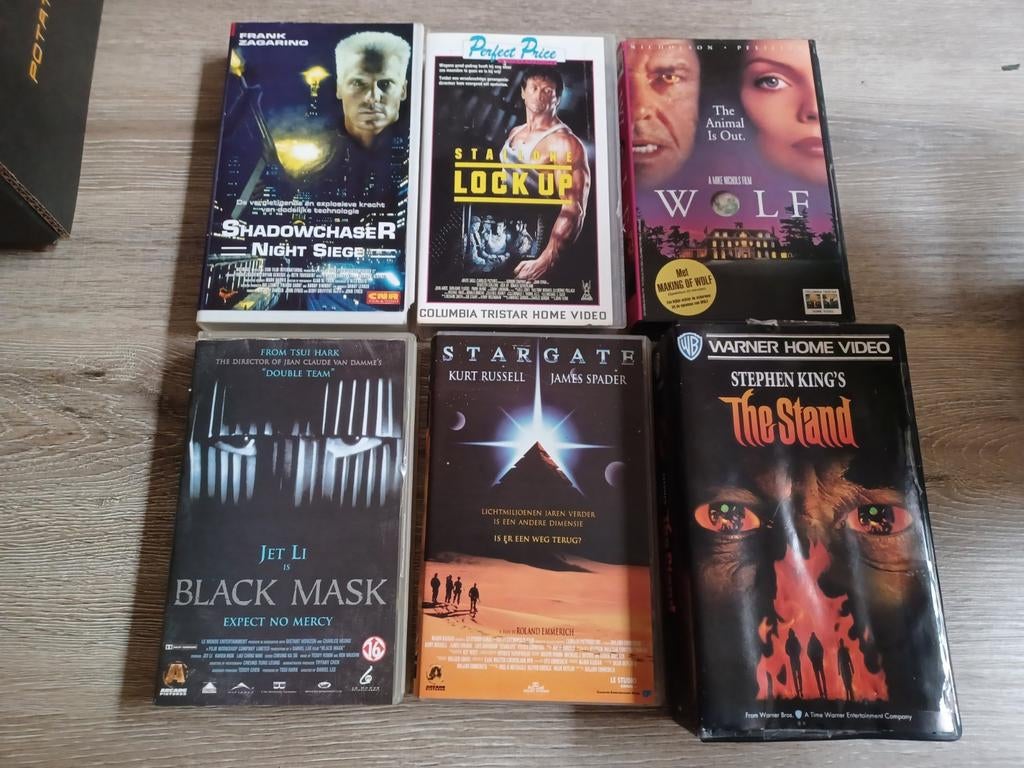 6 VHS films zonder beschermhoes, Enlèvement ou Envoi, Utilisé