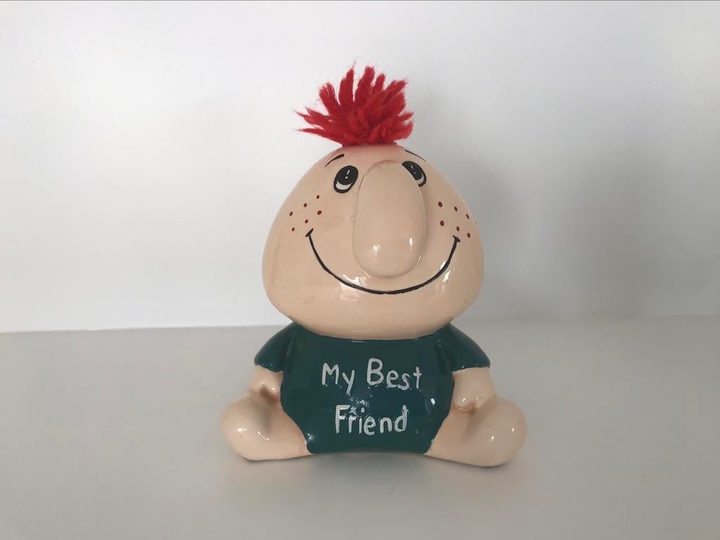 Wilbur Best friend leuke retro spaarpot keramiek, Ophalen of Verzenden