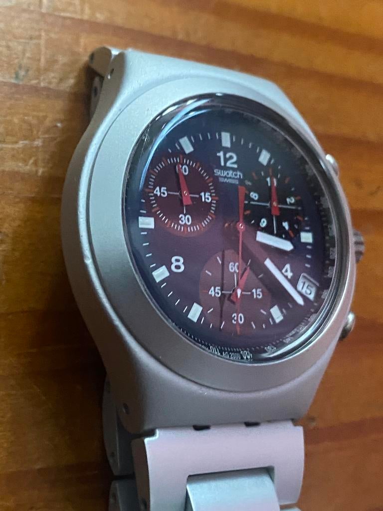 Swatch Irony chronograaf, Handtassen en Accessoires, Horloges | Heren, Ophalen of Verzenden, Swatch