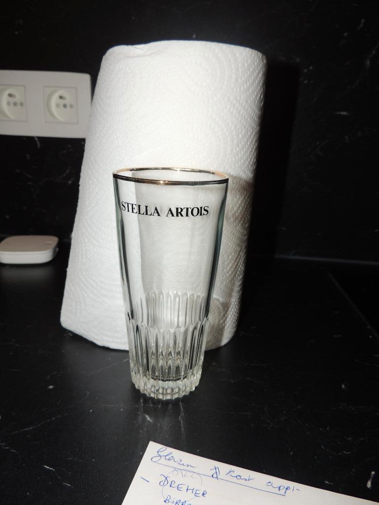 Bierglas STELLA ARTOIS gouden rand, Ophalen, Zo goed als nieuw, Glas of Glazen, Stella Artois