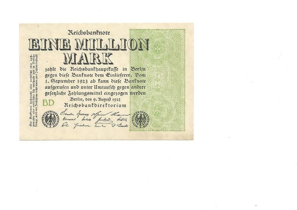 Duitsland, 1.000.000 Mark 9/08/1923, VF., Enlèvement ou Envoi, Allemagne, Billets en vrac