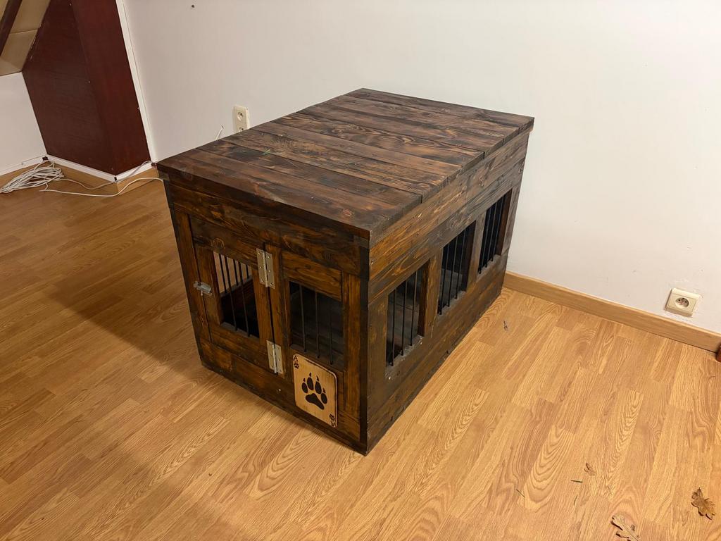 Massief houten honden bench 96 cm x 66 cm x 69 cm, Dieren en Toebehoren, Ophalen, Nieuw